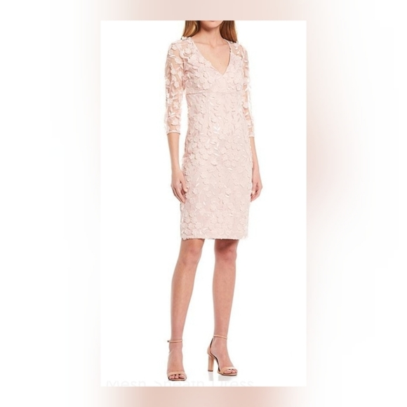 Eliza J Floral Mesh Sheath Dress NWT - Picture 1 of 8